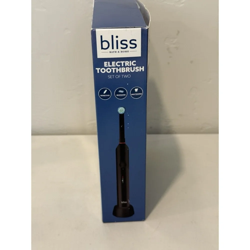 Bliss Electric Toothbrush Set 2. Black & White. Compatible With Oral-Brush Head